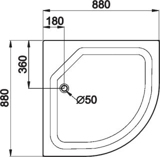 Поддон для душа Triton ПД23 Щ0000038721 90х90