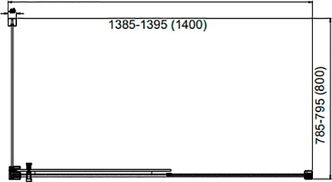 Душевой уголок Aquanet Delta NPE1131 183844 140x80 см стекло прозрачное профиль хром