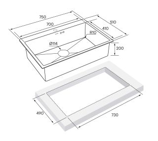 Мойка кухонная Paulmark Kroner PM217551-BG брашированное золото