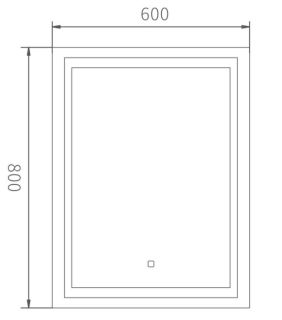 Зеркало с LED подсветкой Haiba HB660 60см