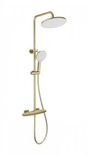 Душевая стойка Wonzon & Woghand Neo WW-B3045-A-BG с термостатом брашированное золото