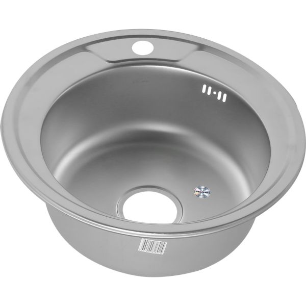 Мойка 490 Melana 0,6/160 хром матовый с сифоном (251/2 (*20)