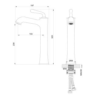 Смеситель для раковины Wonzon & Woghand Steam WW-88239008-CR хром