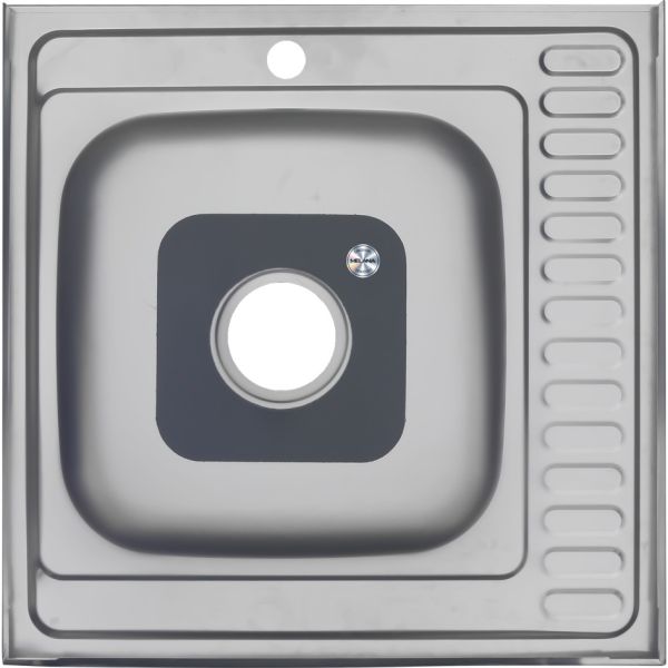 Мойка 6060 R Melana 0,6/160 правая хром с сифоном (015 t R *10)