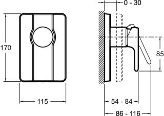 Смеситель Jacob Delafon  встраиваемый SINGULIER E98708-CP