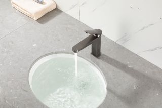 Смеситель для раковины Gappo G1010-9 оружейная сталь