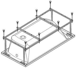 Монтажный комплект к акриловой ванне Santek Монако 160х70, Тенерифе 160x70 1WH112425