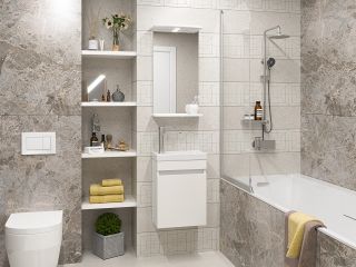 Подвесная тумба под раковину Misty Эко Мини 40см белый