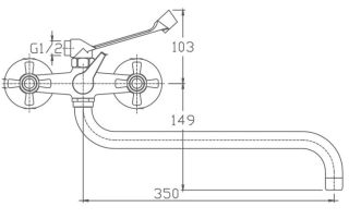 Смеситель для ванны Haiba HB2618 хром