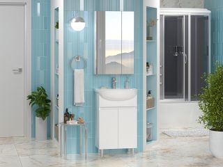 Напольная тумба под раковину Misty Элегия 50см белый