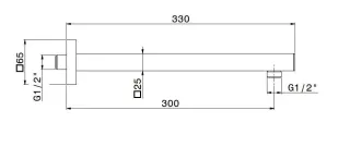 Кронштейн для верхнего душа Kerama Marazzi Futura 27672KM.01.093 чёрный матовый
