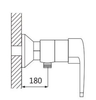 Смеситель для душа Shevanik S5016 хром