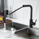 Смеситель для кухни Shevanik S263H с мультифункциональным изливом чёрный