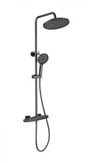 Душевая стойка Wonzon & Woghand Neo WW-B3045-A-BGG с термостатом тёмный графит