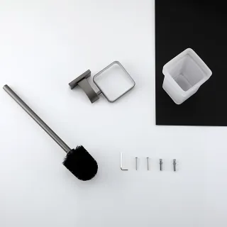 Настенный ёршик для унитаза Gappo G0710-9 оружейная сталь