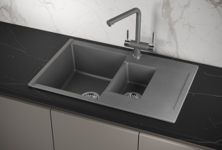 Мойка кухонная Granula 7808, ГРАФИТ