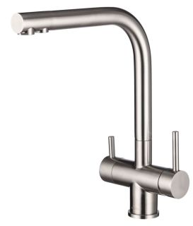 Смеситель для кухни Swedbe Selene Plus 8144 с каналом для подключения фильтра нержавеющая сталь