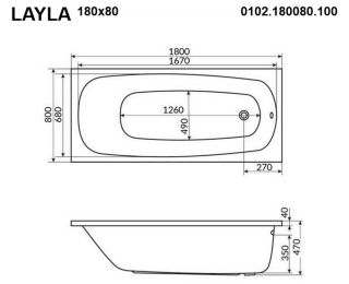 Гидромассажная ванна Whitecross Layla 0102.180080.100.ULTRA.CR 180x80см Ultra хром