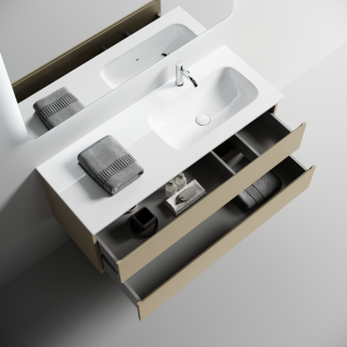 Тумба подвесная под раковину Sancos Folk FL120RCP правая 120 см капучино