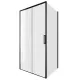 Душевой уголок Aquanet Pleasure Evo AE65-110x80-BT 324132 110x80 см профиль чёрный матовый стекло прозрачное