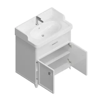 Kerama Marazzi Тумба POMPEI под умывальник напольная 80 см,1 ящик, 2 дверцы белая