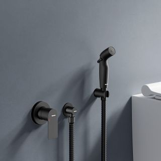 Гигиенический душ Damixa Apollo 477510300 со смесителем черный матовый