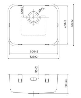 Кухонная мойка IDDIS Mate MAT53S0i77 53см сталь