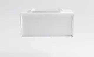 Тумба с раковиной Astra-Form Фрейм 4631177715358 90 см белый матовый