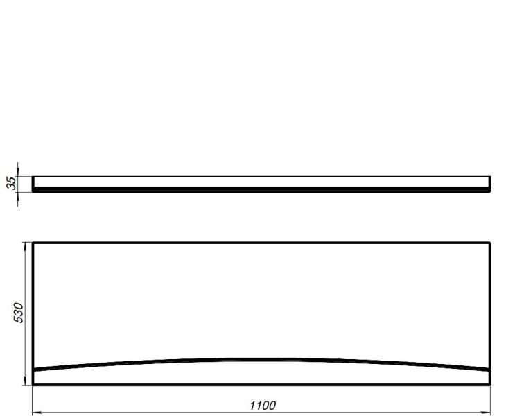 Фронтальная панель для ванны Aquanet Seed 246135 110 см