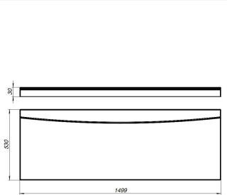 Фронтальная панель для ванны Aquanet 243512 L150 H53 K 150 см