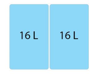 Система сортировки мусора Alveus ALBIO 1090336 30 2X16 L серый пластик