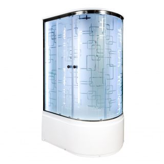 Душевая кабина Deto ЕМ4511 L LED с гм. 110х80х220 см