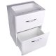 Тумба напольная под раковину Style Line "Каре 80" СС-00002267  (2 ящ.) Люкс белая, PLUS