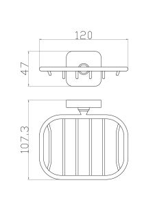 Мыльница с держателем Wonzon & Woghand Still WW-6624 хром