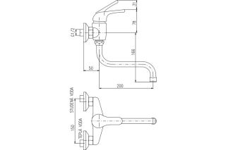 Смеситель для кухни Rav Slezak Sazava SA301.5/21 хром