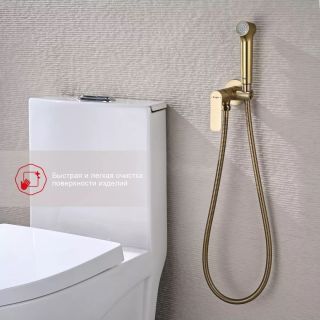 Гигиенический душ со смесителем Raglo R03.52.03 золотой сатин