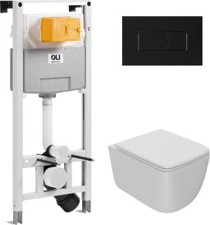 Комплект унитаза с инсталляцией Point Меркурий 879235pKA03+PN41831GM с сиденьем Микролифт