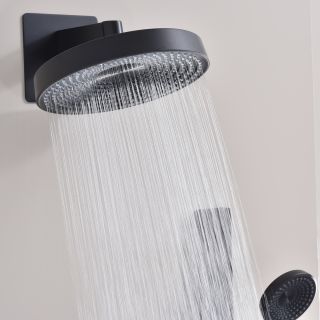 Душевой комплект Black&White Gravity 9025MB с термостатом чёрный матовый