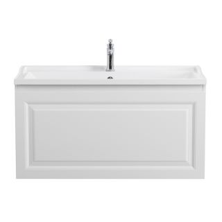 База под раковину Cezares подвесная с одним внешним и одним внутренним выкатными ящиками, Bianco Lucido, 996x443x500, GIUBILEO-N-100-1C-SO-BL