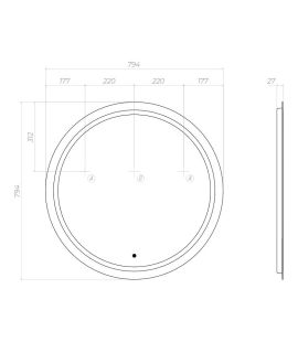 Зеркало с подсветкой Vigo Holly z.HOL.80.Classic 80 см