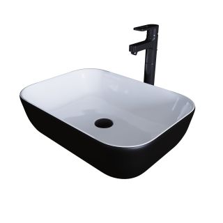 Раковина Grossman Color 46см чёрный/белый GR-4041BW