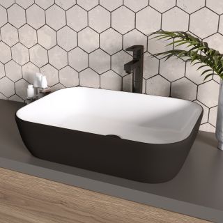 Раковина Grossman Color 46см чёрный/белый GR-4041BW