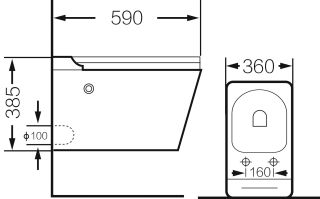 Унитаз подвесной Grossman белый GR-5501 impuls