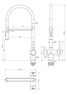 Смеситель для кухни под фильтр на магните GROCENBERG GB4096MG (Kerox Венгрия) Матовое золото