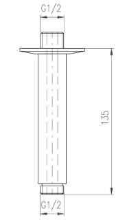 Кронштейн для душа Rav Slezak MD0372CMAT черный