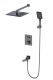Душевой комплект Wonzon & Woghand WW-88929003-BGM с термостатом тёмный графит