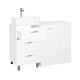Тумба STYLE LINE ЛС-000010046 "Берн 120" (3 ящ.) со столешницей, белая, PLUS под стиральную машинку
