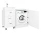 Тумба STYLE LINE ЛС-000010046 "Берн 120" (3 ящ.) со столешницей, белая, PLUS под стиральную машинку