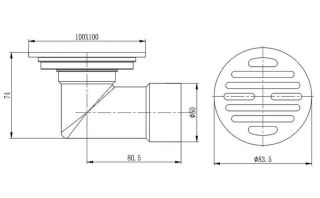 Душевой трап Raglo R605.10.06 чёрный