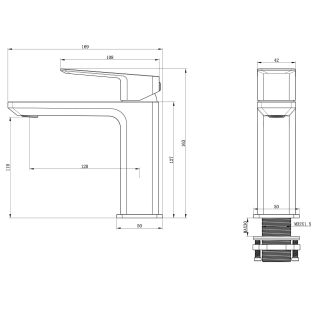 Смеситель для раковины Wonzon & Woghand Diamond WW-88139011-BG брашированное золото